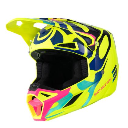 Casque cross Shot SPEED ENFANT GHOST - Noir / Jaune Ref : SO3042 