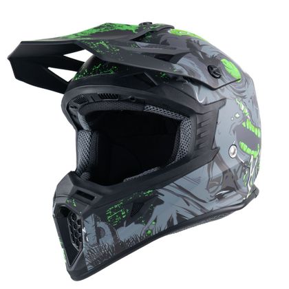 Casque cross Prov SKUD NEGAN 2026 - Noir / Vert Ref : POV0021 
