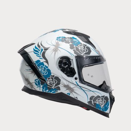 Casque intégral DXR EROS FELINE - Blanc / Bleu