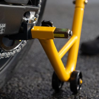 Motoblouz Hinterrad mit Gummiunterstützung Ständer Universell - Gelb