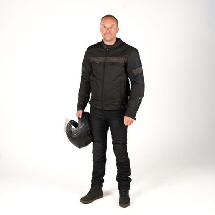 Blouson Moto DXR CHUCK TEX - Noir / Marron