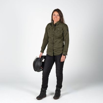 DXR EDLER LADY Motorrad-Überhemd - Grün