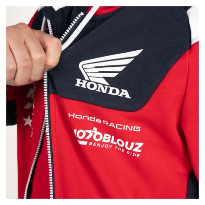 Sweat Honda Motoblouz SR RACING - Rouge / Bleu