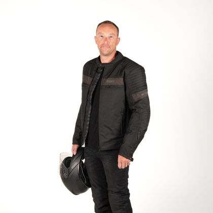 Blouson Moto DXR CHUCK TEX - Noir / Marron