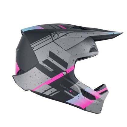 Kask cross Shot FURIOUS - MIRAGE 2025 - Niebieski / Różowy
