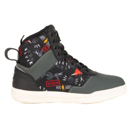 Baskets Moto DXR FLIP TEX LADY - Noir / Blanc