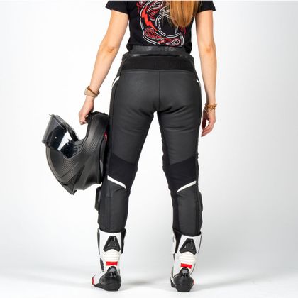 DXR GINA Motorbike Trousers - Black / White