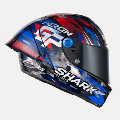 Shark AERON-GP FIM RACING #1 REPLICA ZARCO VICTORY 2025 Integraalhelm - Carbon / Blauw