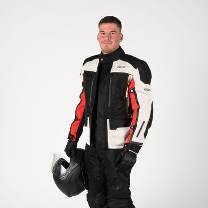 DXR CAIRO Motorvest - Beige / Rood