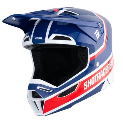 Shot RACE - SKY 2025 Crosshelm - Blauw / Rood Ref: SO2553 