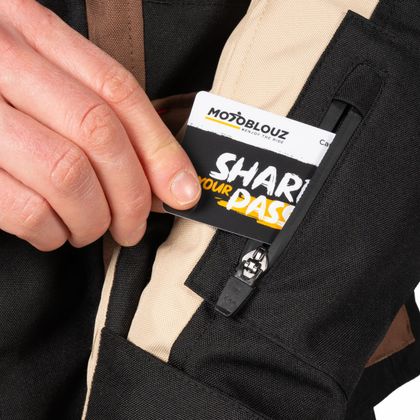 DXR ROADTRIP Motorweste - Schwarz / Beige