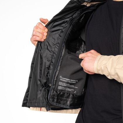 Blouson Moto DXR R'STROKE - Jaune / Beige