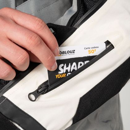 Veste Moto DXR CAIRO - Gris / Beige