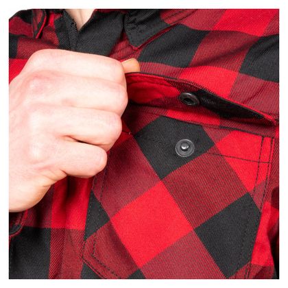 DXR TOMMY Motoroverhemd - Zwart / Rood