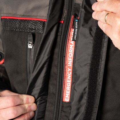 Veste Moto DXR ROADTRIP - Noir / Rouge