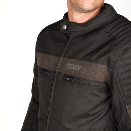 Blouson Moto DXR CHUCK TEX - Noir / Marron