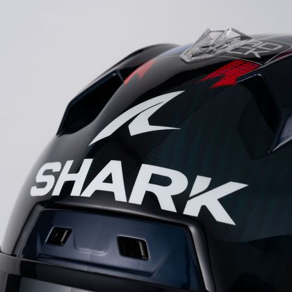 Shark AERON-GP FIM RACING #1 REPLICA ZARCO VICTORY 2025 Integraalhelm - Carbon / Blauw