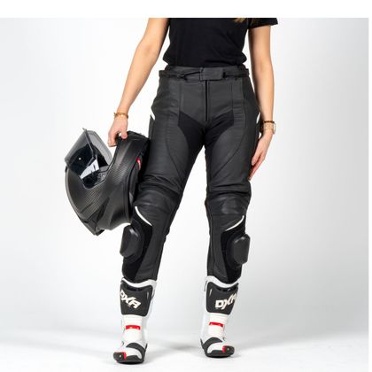 DXR GINA Motorbike Trousers - Black / White