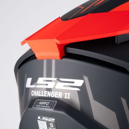 LS2 FF817 CHALLENGER II- DRAVIX Integralhelm - Schwarz / Rot