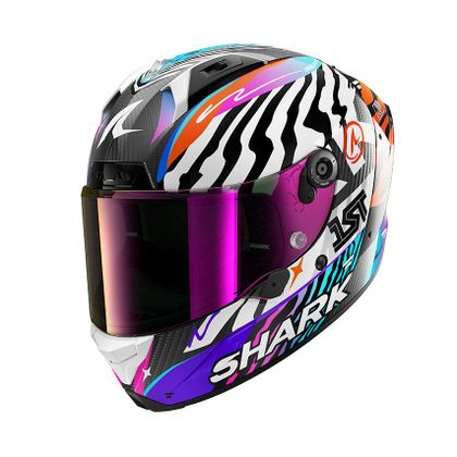 Casque intégral Shark AERON SPEED-FANCY - Blanc / Orange Ref : SH1835-CWO 