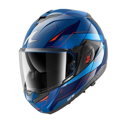 Casque modulable Shark OXO MEKARIUM - Bleu / Orange