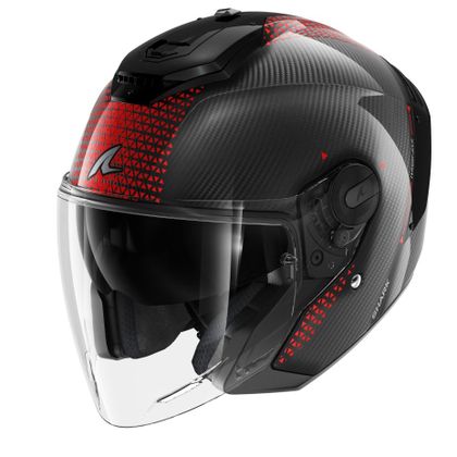 Shark RS JET IKONIK Jet-Helm - Schwarz / Rot Ref : SH1719 
