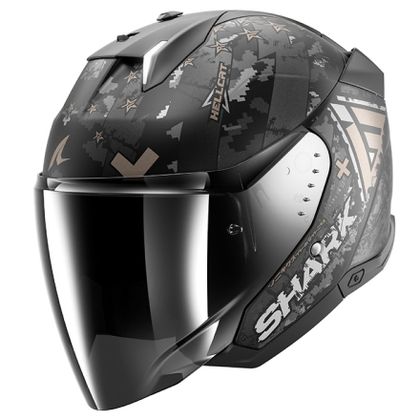 Casque Shark SKWAL i3 JET HELLCAT - Noir / Gris Ref : SH1773-BCAM 