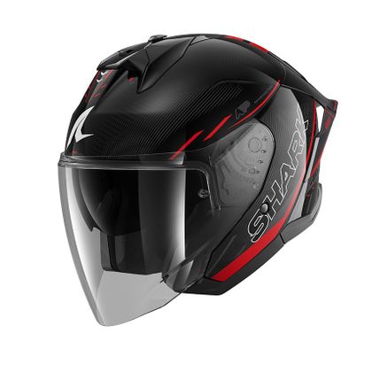 Casque jet Shark SKWAL JET CUP SPEED-TECH - Noir / Rouge Ref : SH1872 
