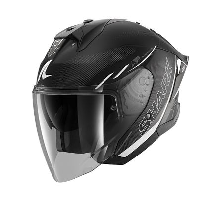 Casque jet Shark SKWAL JET CUP SPEED-TECH - Noir / Blanc Ref : SH1872-BWA 