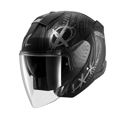 Casque jet Shark SKWAL JET SHIEVER - Noir / Gris Ref : SH1855 