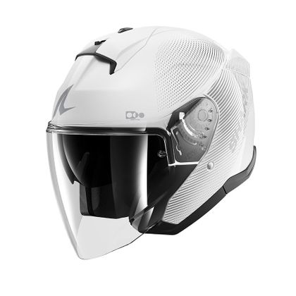Casque jet Shark SKWAL JET SP LYNE - Blanc / Gris Ref : SH1854-WSS 