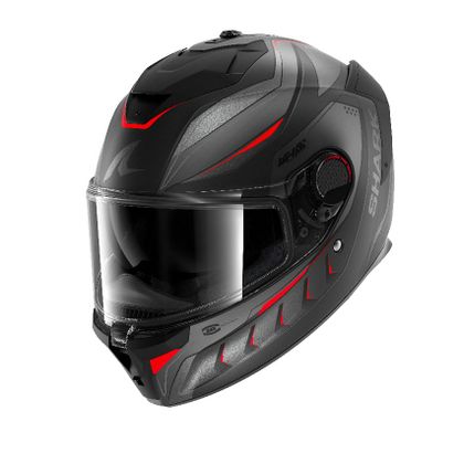 Casque intégral Shark SPARTAN GT PRO CARBON - MEKARIUM - Gris / Rouge Ref : SH1851 