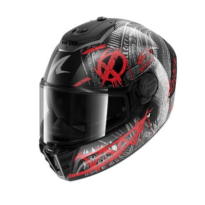 Shark SPARTAN RS CARBON SHIEVER Integraalhelm - Grijs / Rood Ref: SH1878 