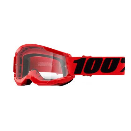 Gafas de motocross 100% STRATA 2 YOUTH - RED - CLEAR
