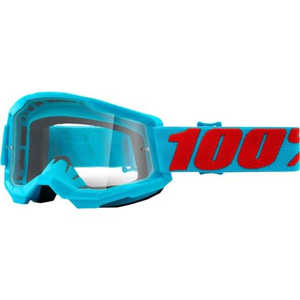 Maschera da cross 100% STRATA 2 - SUMMIT - CLEAR 2023 - Blu / Rosso