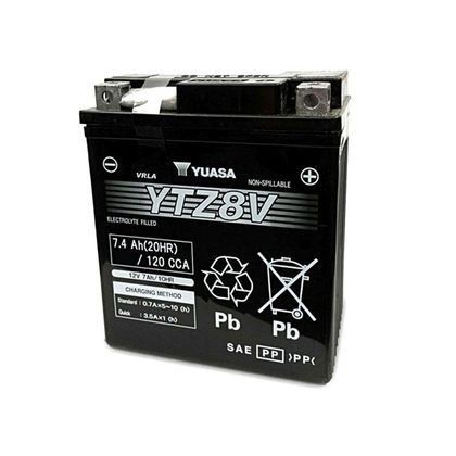 Batterie Yuasa YTZ8V -Y- FERME TYPE ACIDE SANS ENTRETIEN