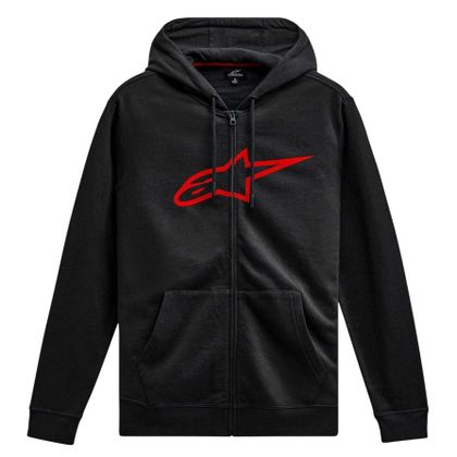 Mikina Alpinestars AGELESS ZIP HD V3 - Černá / Červená