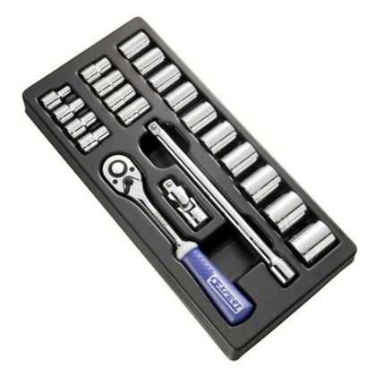 Clé à cliquet Expert Module d'outils douilles et cliquet 1/2'' - plateau plastique Universel