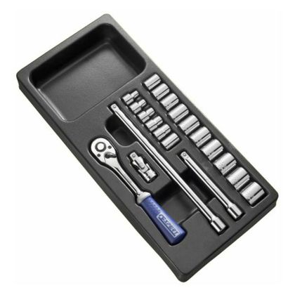 Clé à cliquet Expert Module d'outils douilles et cliquet 3/8'' - plateau plastique Universel