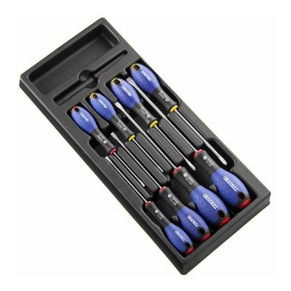 Tournevis Expert Module d'outils 8 tournevis plats/cruciformes - plateau plastique Universel