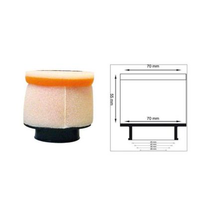 Twin air zylindrisch Ø35mm - 158974 Luftfilter Universell Ref : TA0010 / 1098716 