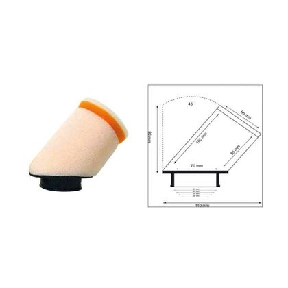 Twin air zylindrisch Ø40mm - 158976 Luftfilter Universell