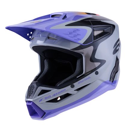 Alpinestars S-M3 JETTSON - KINDER Crosshelm - Grijs / Paars Ref: AP4678 