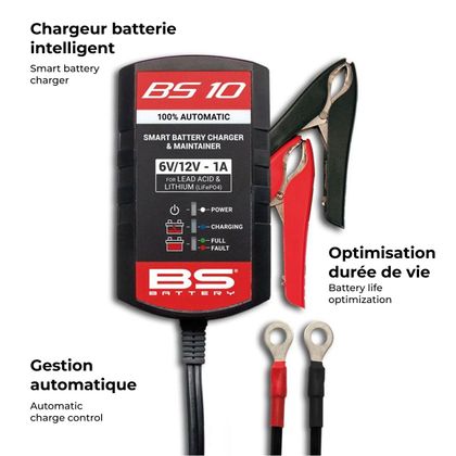 BS Battery INTELLIGENT BS10 Ladegerät für den Akku Universell
