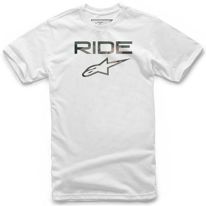 T-Shirt manches courtes Alpinestars RIDE 2.0 CAMO - Blanc