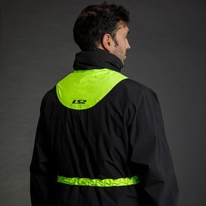 LS2 X-RAIN Regenjacke - Schwarz / Gelb