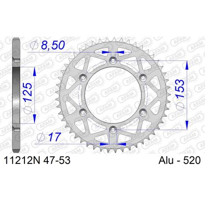 Kit chaine AFAM 520 Type Aluminium