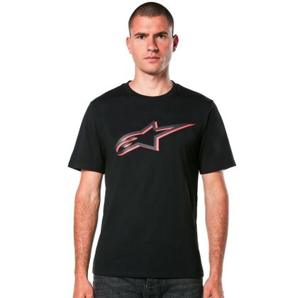 T-Shirt manches courtes Alpinestars AGELESS SHADOW CSF TEE - Noir / Rouge