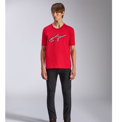 T-Shirt manches courtes Alpinestars AGELESS SHADOW CSF T - Noir / Rouge
