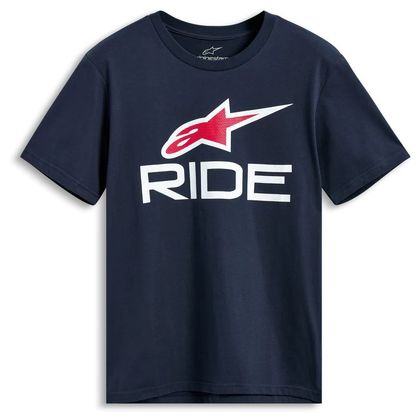 T-Shirt manches courtes Alpinestars RIDE 4.0 - Bleu / Blanc Ref : AP3853-NWR01 